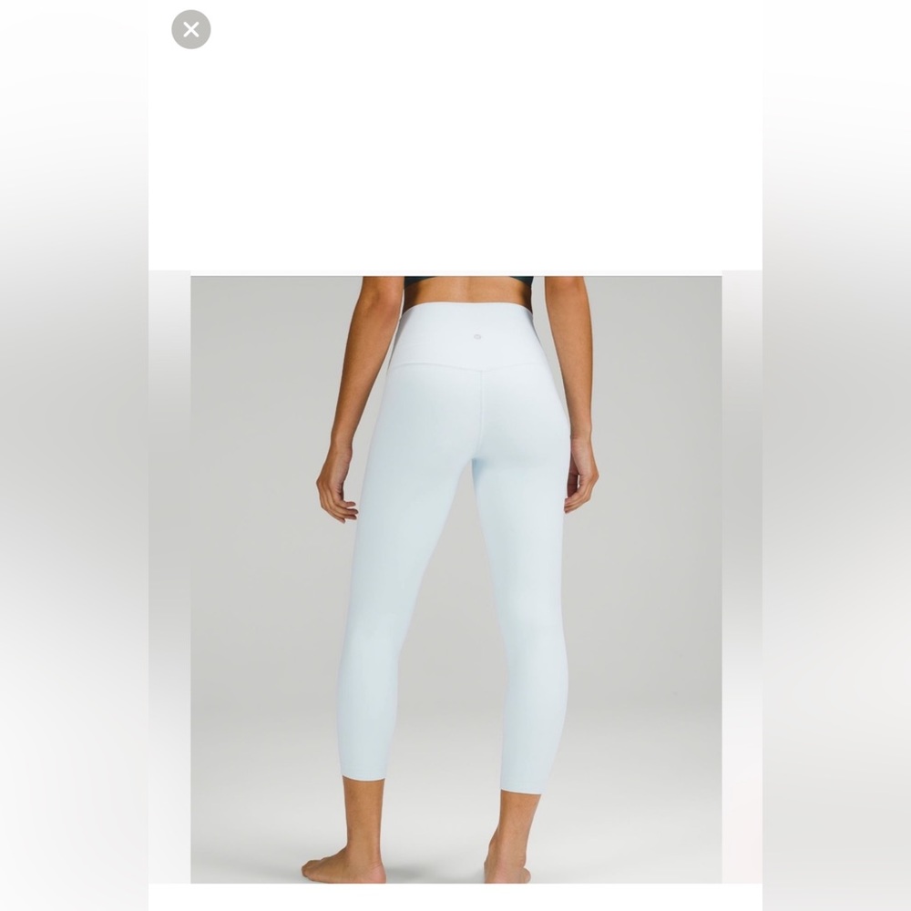 LULULEMON WHITE CROPPED LEGGINGS ALIGN